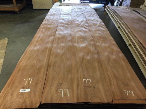 Wood Veneer Sapele 10x100 4pcs total Raw Veneer  &#034;EXOTIC&#034; MEX 77