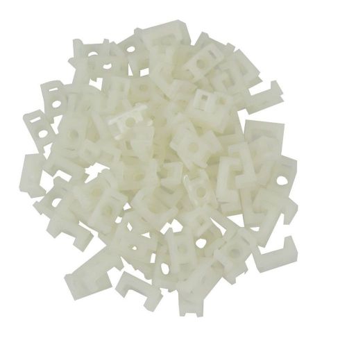 100 Pcs 3mm Width Wire Cable Tie Holder White Plastic Mount CT