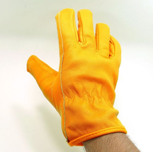 Safe Hand Leather Work Gloves Medium Premium Grain Leather Key Stone Thumb