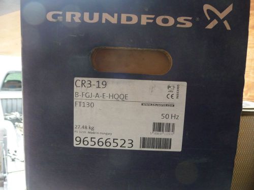 Grundfos  Pump CR3-19 B-FGJ-A-E-HQQE  Plus 2 Flanges