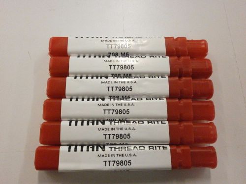 6pc) m5 x .8 thread roll form plug tap titan usa tin coated tt79805 tt02 for sale