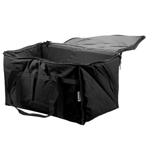 23&#034; x 13&#034; x 15&#034; black insulated nylon food delivery bag / pan carrier for sale