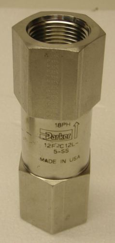 AMAT 3870-00232 Parker 12F-C12L-5-SS  3/4&#034; Check Valve 316 Stainless Steel