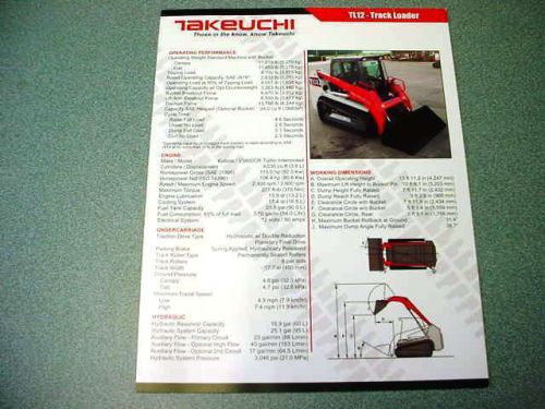 Takeuchi TL12 Track Loader Brochure