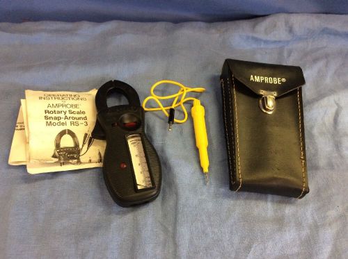 Amprobe Multimeter. Rotary Scale Snap Meter w/ Clamp. RS-3 Ultra. W/ Case, Minty