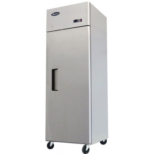 ATOSA MBF8004 TOP MOUNT ONE (1) DOOR REFRIGERATOR STAINLESS STEEL W/CASTERS