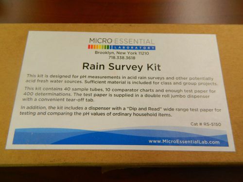 Rain Survey Kit Micro Essential Lab RS-5150 Hydrion for Acid Rain Fresh Water