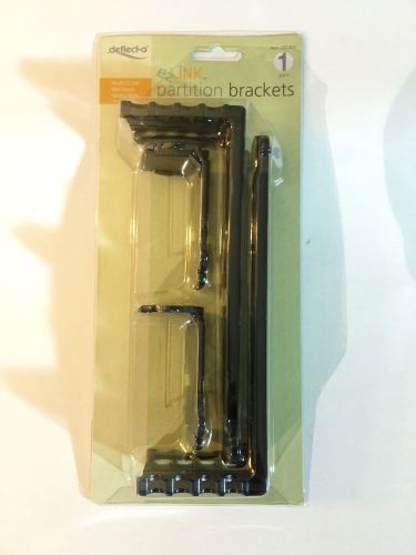 Deflecto Plastic Partition Brackets, Set of 2 Black - DEF391404