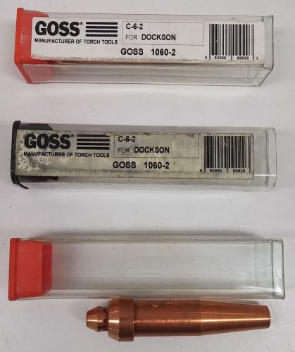 Set of 3 Goss Torch Tools 160-2  For Dockson C-6-2 Gas Cutting Torch Tip New
