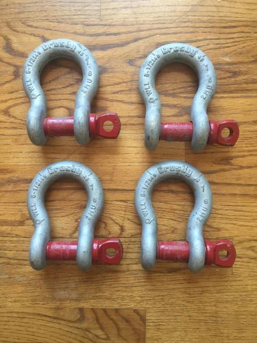 8 1/2 ton crosby set of 4 shackles for sale