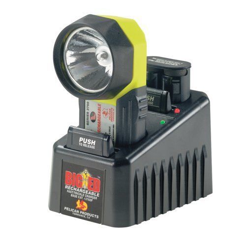 Pelican Big Ed 3750 Rechargeable Flashlight with 110Volt Fast Charger and Yellow