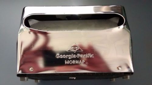 Georgia pacific mornap restaurant grade chrome &amp; metal napkin holder dispenser for sale