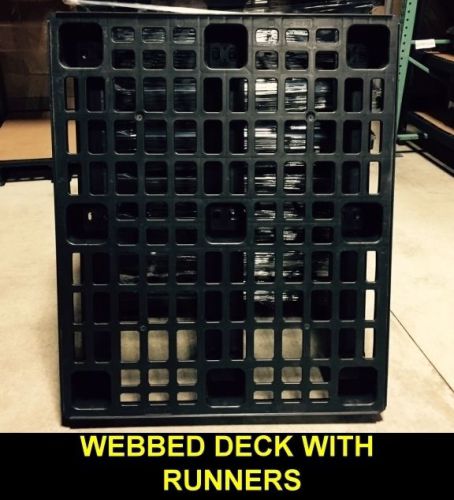 Webbed Deck Plastic Pallets 40&#034;x48&#034;x6&#034; w/base runners Pickup in NJ only