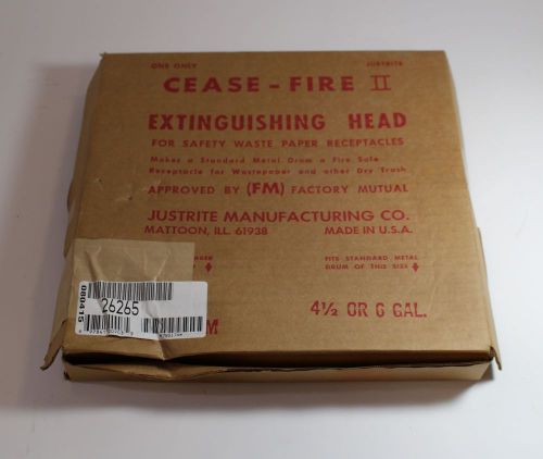 Justrite Cease-Fire II Aluminum Extinguishing Head 12-1/8&#034; 26265 NIB
