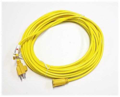 50 ft Extension Cord 16 gauge AWG Heavy Duty Yellow 50&#039; foot / feet non-lit end