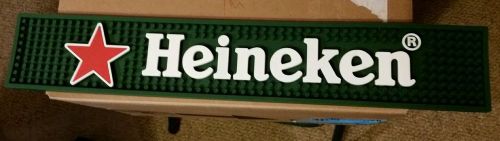 New BAR MAT Heineken Beer Rubber Advertising Spill Catcher 21&#034; Long