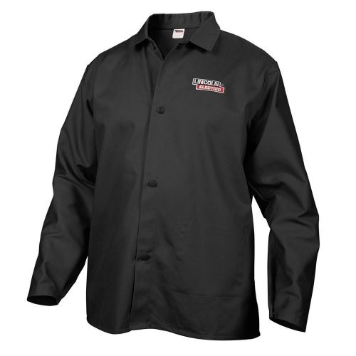 Lincoln electric black x-large flame-resistant cloth welding jacket for sale