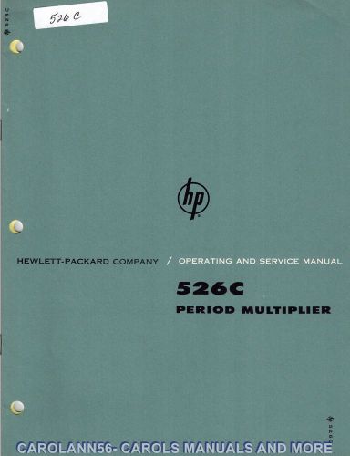 HP Manual 526C PERIOD MULTIPLIER