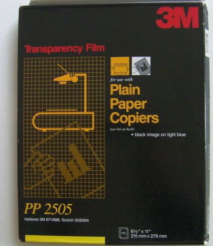 Transparency films plain copier PP2505, black on light-blue, quality 3M corp