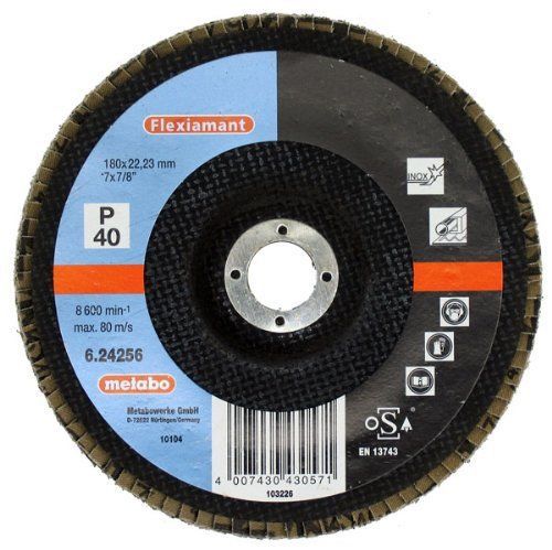 Metabo 624258000 7-in X 7/8-in Type 29 Conical Flap Discs Zirconia Alumina,