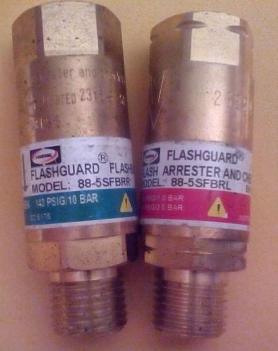 Oxygen and acetylene flash arrestors &amp; check valves 88-sfbrr &amp; 88-sfbrl for sale