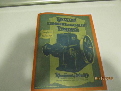 Sattley Hit and Miss Gas Engine Catalog Montgomery Ward Reprint