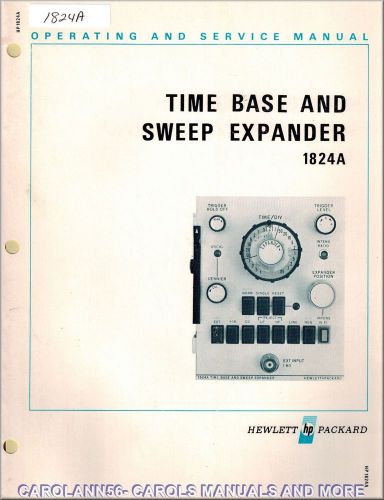 HP Manual 1824A TIME BASE AND SWEEP EXPANDER