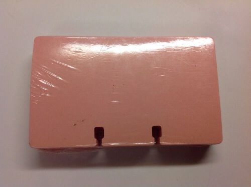 100 Pink Blank Slotted Refill Cards 3x5 for Rolodex