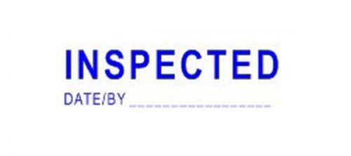 INSPECTED with Date or By Self-Inking BLUE OFFICE STOCK Stamp - 9011