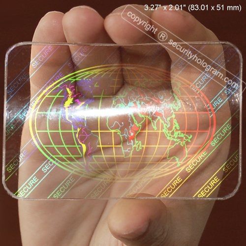 25 ID Cards Security Hologram Overlay Stickers with Micro Secure Technology