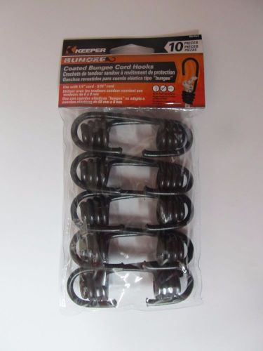 Keeper Corp. Coated  Bungee Cord Hooks Pack of 10  #06452 1/4&#034; &amp; 5/16 cord  NEW