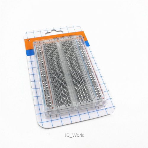 8.3*5.5CM Mini Universal Clear Solderless Breadboard 400 Contacts Tie-points