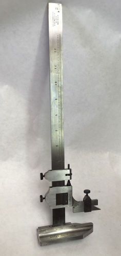 L.S. STARRET No. 454 HEIGHT GAUGE 12&#034; - 1/1000 INCH SCALE 1-3/4-&#034; x 3-3/4&#034; BASE