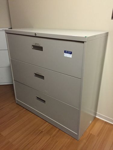 LATERAL FILE CABINET 42” 3 DRAWER with lock and key.