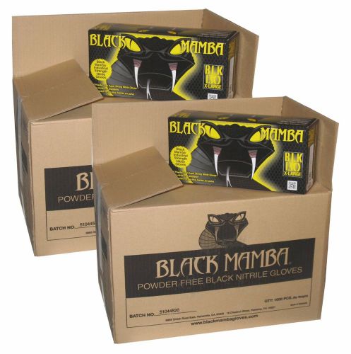 Black mamba glove 2 case 2000 nitrile medium blk110 septic strong hvac 6 mil for sale