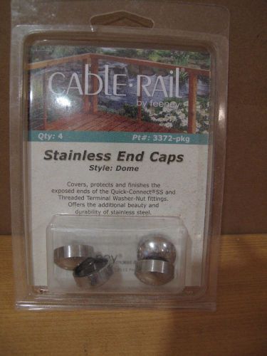 4 pcs Feeney Stainless End Caps For Cable Rail  3373