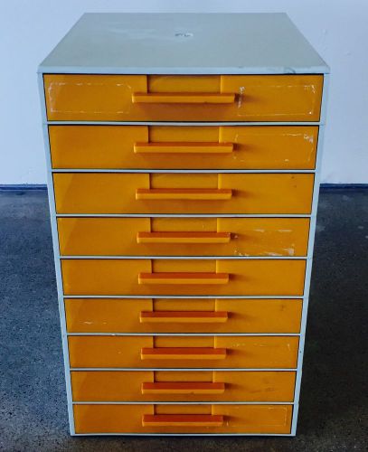 Lot of (9) Vintage Stackable Office Paper Supplies Desk Organizer Tray Drawers