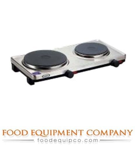 Cadco dkr-s2 double cast iron electric hot plate 1650w stainless steel for sale
