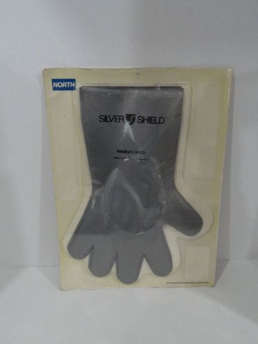 North Silver Shield Hazardous Chemical Gloves SS104M  14&#034;  Size Medium (9-10)