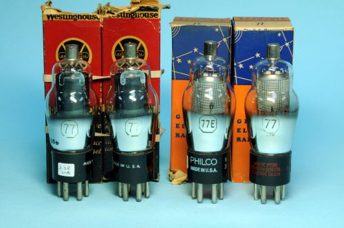 4 type 77 NOS NIB i-177B Tested Vacuum tubes n sub for WE 310A 2A3 6C6
