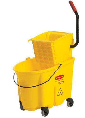 Rubbermaid commercial wavebrake 35 quart business mop wringer bucket wet new for sale