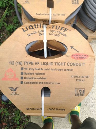 Afc cable systems liquid tuff 1/2 x 100 metal conduit flex steel (new) for sale