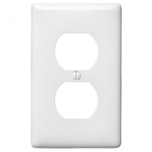 Wallplate 1-Gang Duplex White HUBBELL ELECTRICAL PRODUCTS Standard Switch Plates