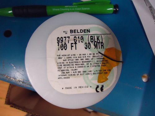 Belden 9977010100  WIRE HOOK UP 28AWG SOLID SEMI RIGID PVC 300V UL 1061 BLACK.