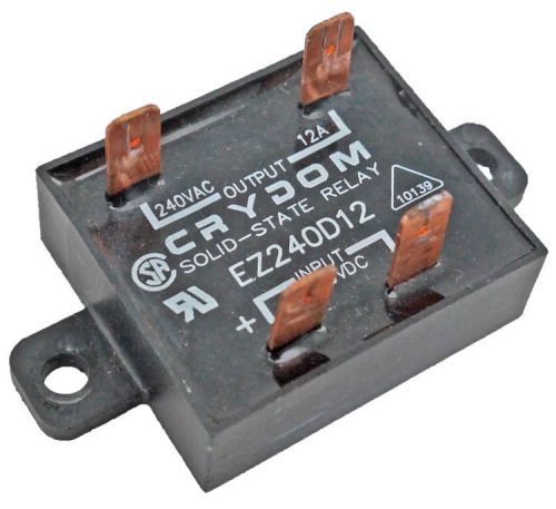 Crydom EZ240D12 3-15VDC 12A Panel Mount 1/4&#034;Fast-On Industrial Solid-State Relay