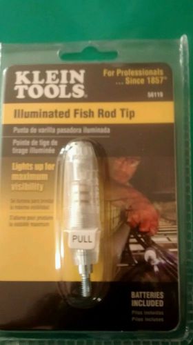 Klein Tools Illuminated Fish Rod Tape Tip #56119 LED Maximum Visibility BNIP NEW