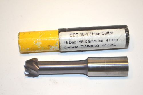 Nos sec-15-1 carbide taper end mill tiain 19.05mm 15 degree p/s x 9mm loc m153f for sale