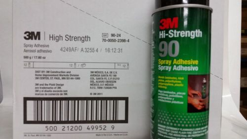 3M Hi-Strength 90 Spray Adhesive Clear 17.6 net wt. Case of 12