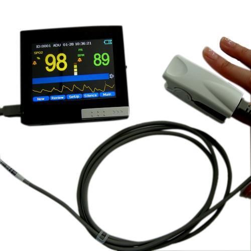 Hand-held Portable Touch New Color TFT Screen Patient Monitor  SPO2 Sensor Type+