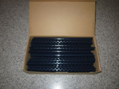 1 box 100 navy blue 1/2&#034; 12mm 19 ring office max / gbc plastic binding combs for sale